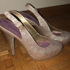 Madden girl gold heels!